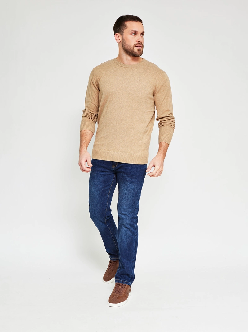 SWEATER HOMBRE KENNETH STEVENS ALGODÓN CUELLO REDONDO BÁSICO - 4