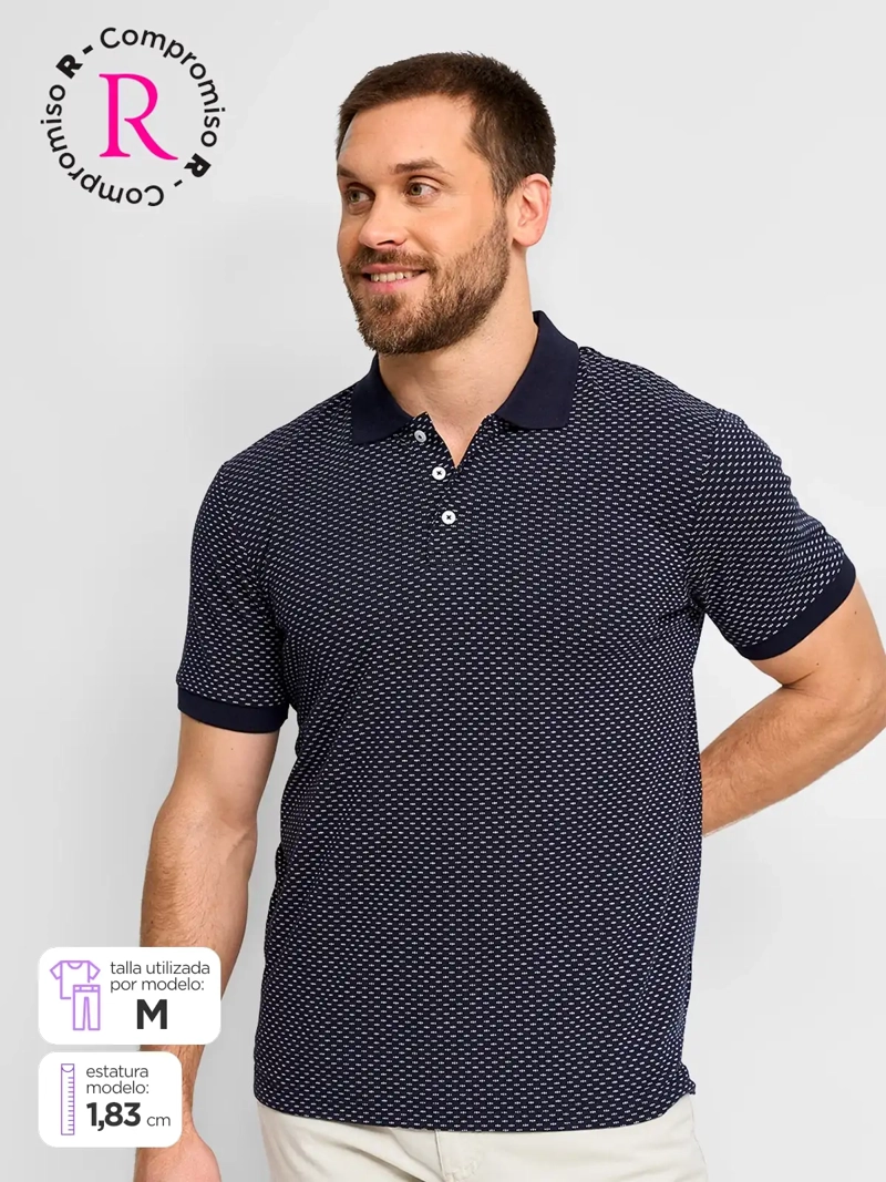 POLERA HOMBRE KENNETH STEVENS ALGODÓN MANGA CORTA PIQUÉ BÁSICA