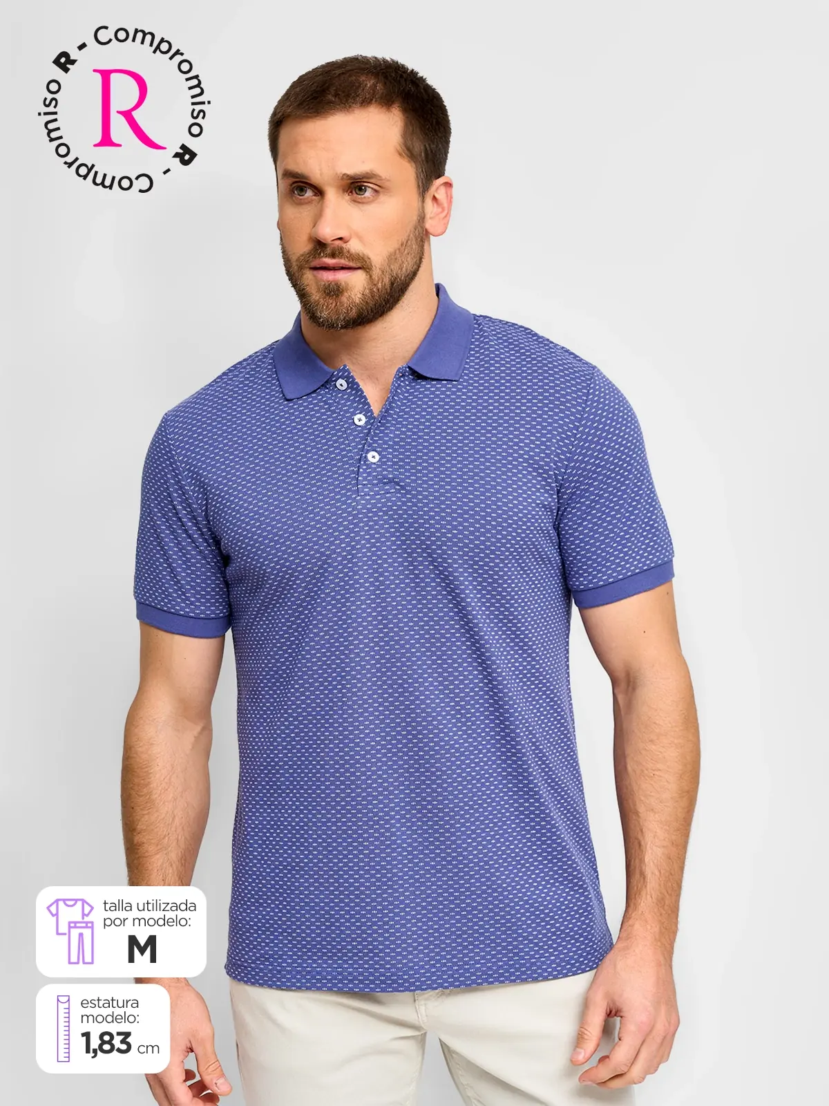 POLERA HOMBRE KENNETH STEVENS ALGODÓN MANGA CORTA PIQUÉ BÁSICA - 1