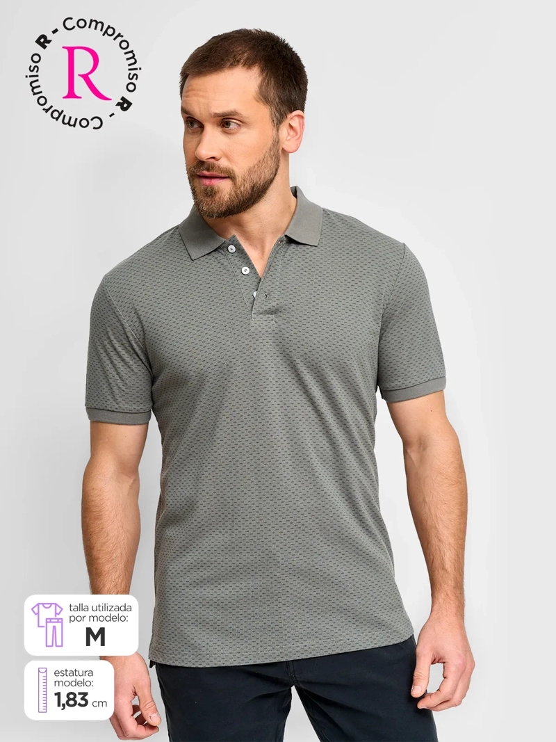 POLERA HOMBRE KENNETH STEVENS ALGODÓN MANGA CORTA PIQUÉ BÁSICA - 1