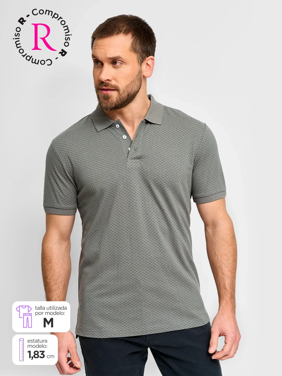 POLERA HOMBRE KENNETH STEVENS ALGODÓN MANGA CORTA PIQUÉ BÁSICA - 1