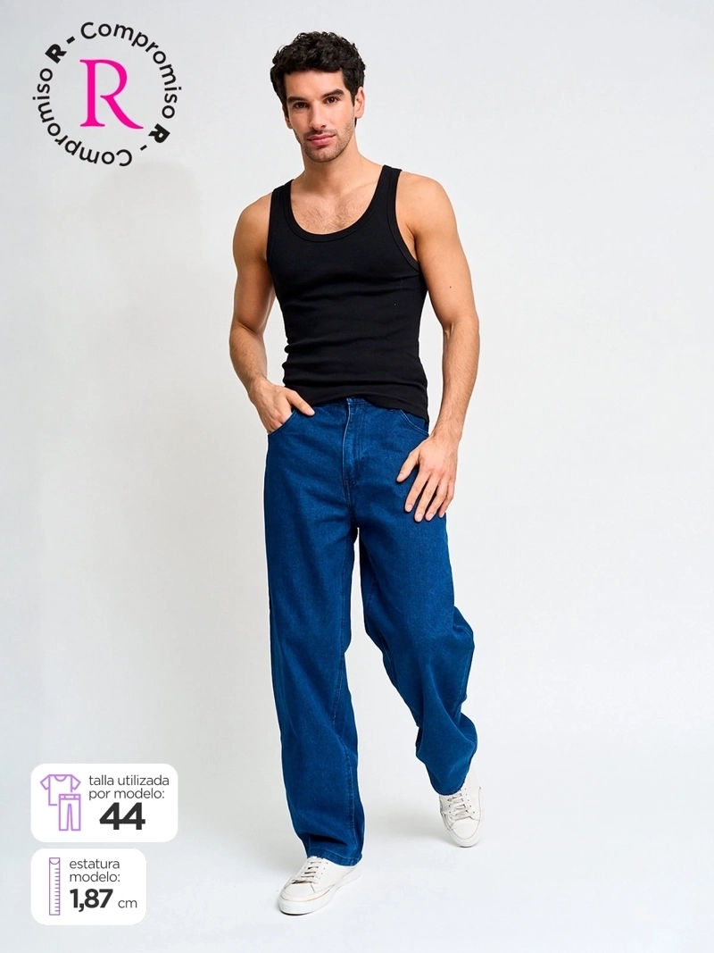 JEANS HOMBRE INDEX ALGODÓN BAGGY - 1