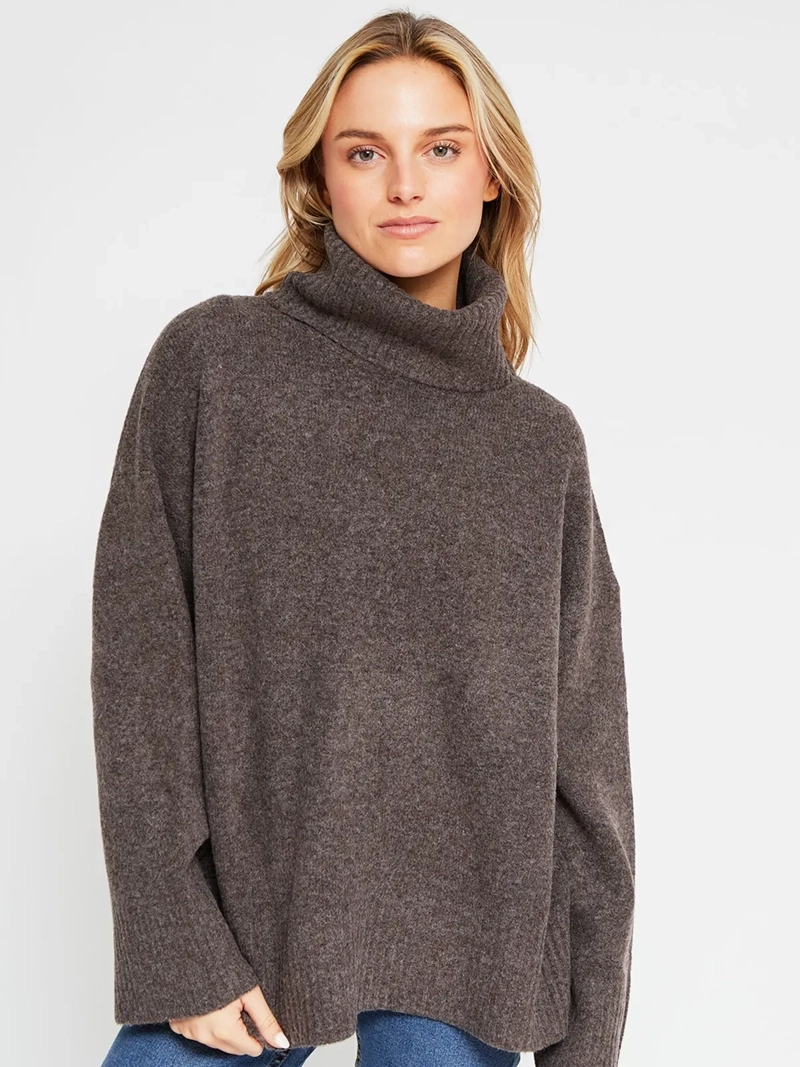SWEATER MUJER INDEX CUELLO ALTO MANGA LARGA - 2