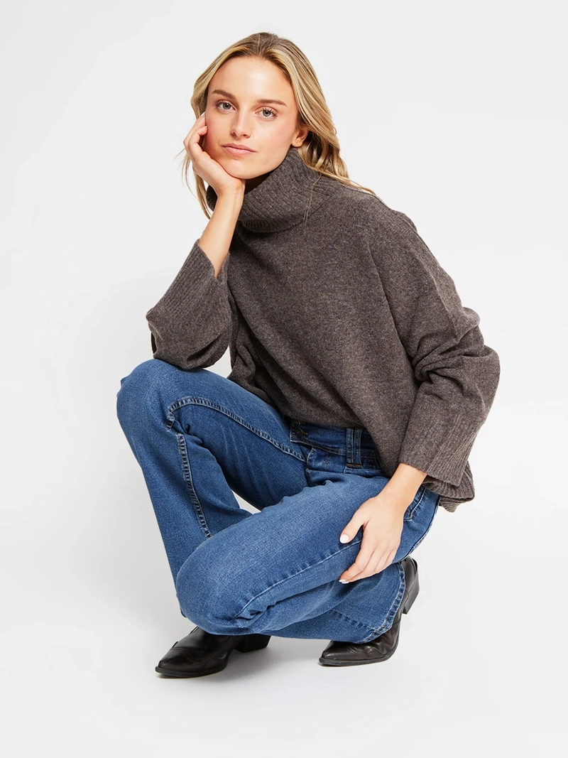 SWEATER MUJER INDEX CUELLO ALTO MANGA LARGA - 5