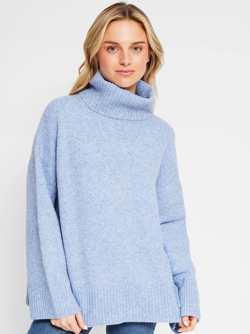 SWEATER MUJER INDEX CUELLO ALTO MANGA LARGA - 2