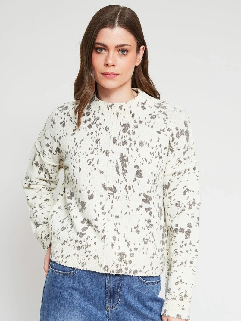 SWEATER MUJER TATIENNE CUELLO ALTO ESTAMPADO - 2