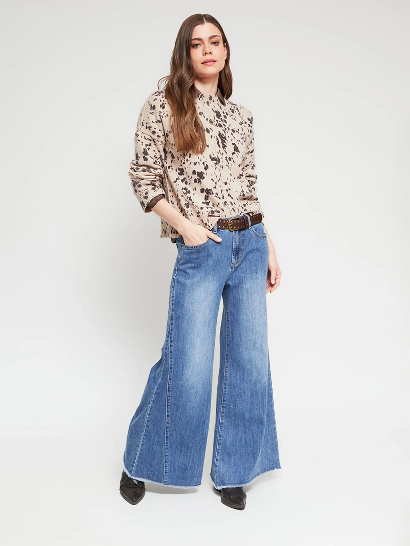 SWEATER MUJER TATIENNE CUELLO ALTO ESTAMPADO - 5