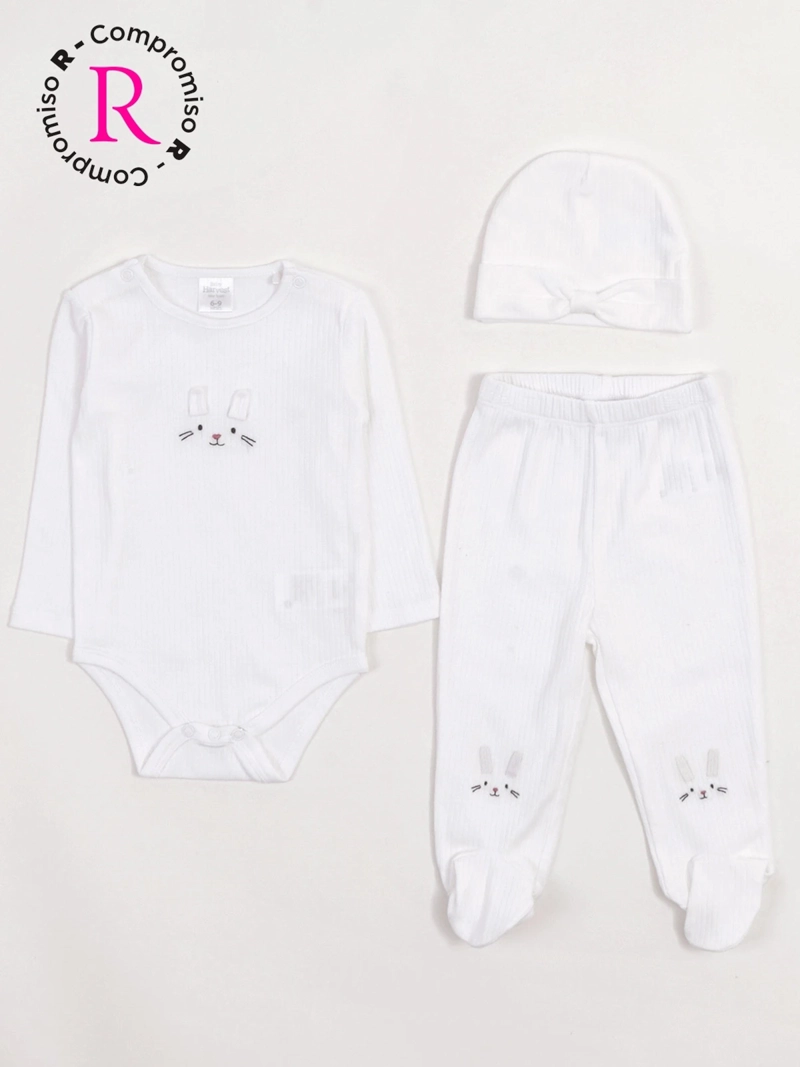 BABY HARVEST CONJUNTO PATITA + GORRITO NIÑA BABY HARVEST ALGODÓN