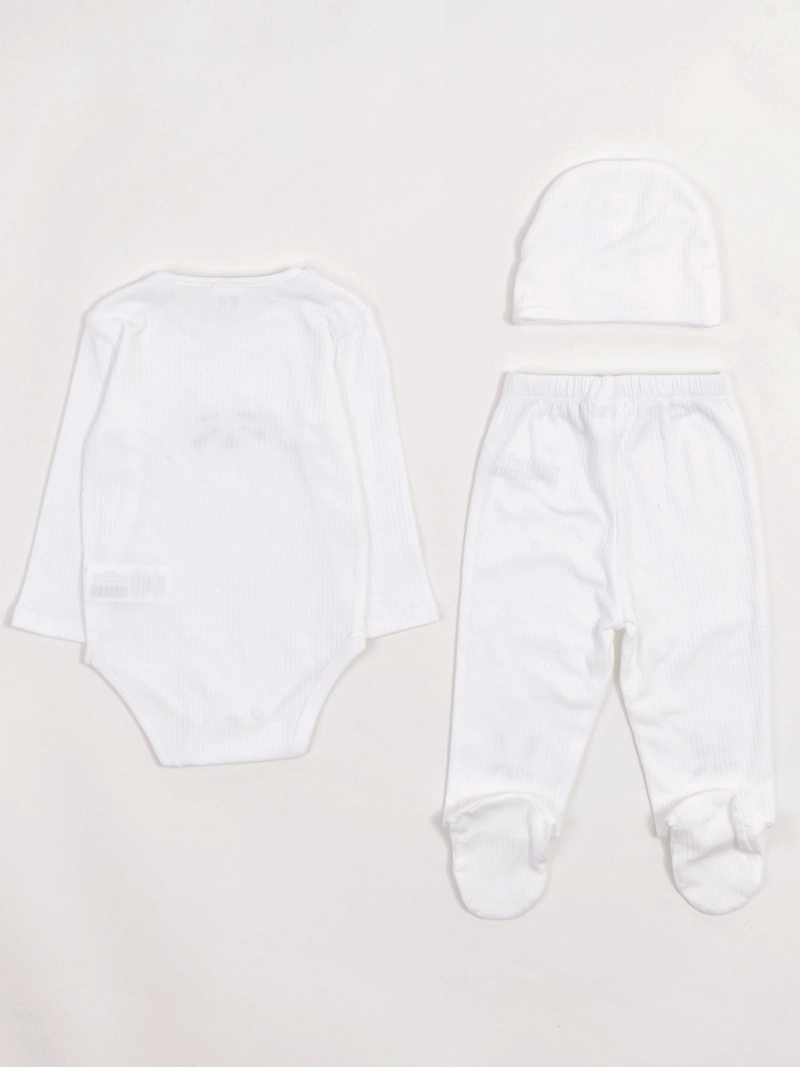 CONJUNTO PATITA + GORRITO NIÑA BABY HARVEST ALGODÓN  - 2