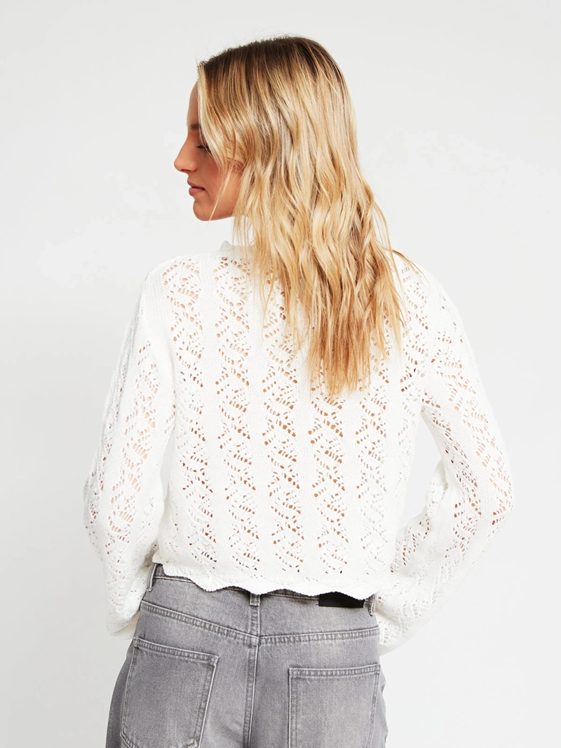 SWEATER MUJER INDEX ALGODÓN MANGA LARGA CALADO - 2