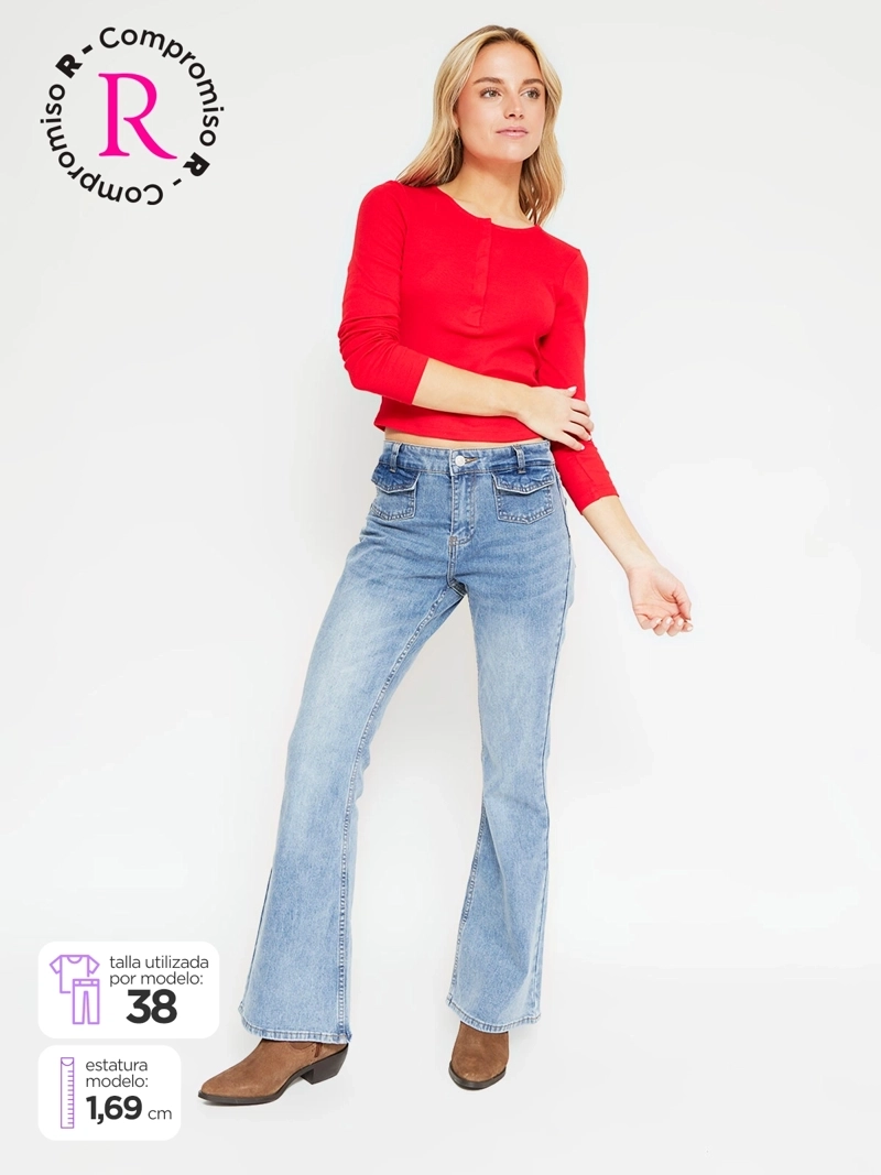 JEANS MUJER INDEX ALGODÓN BOLSILLO - 1