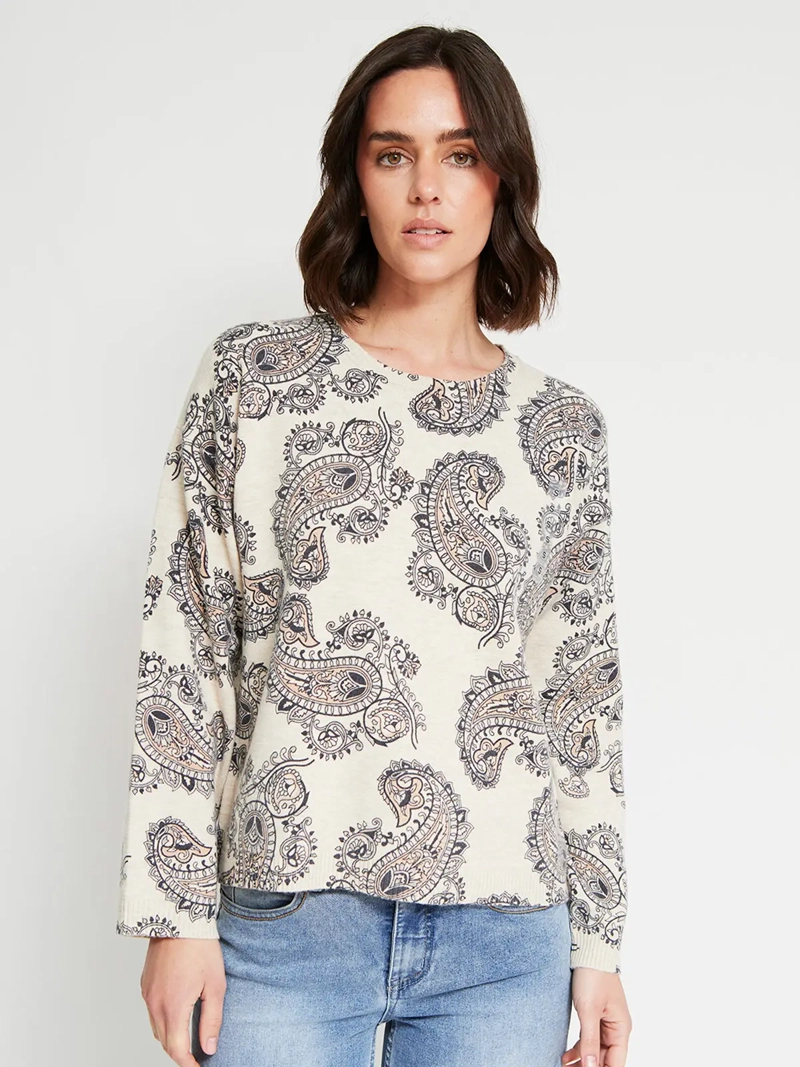 SWEATER MUJER TATIENNE CUELLO REDONDO ESTAMPADO - 2