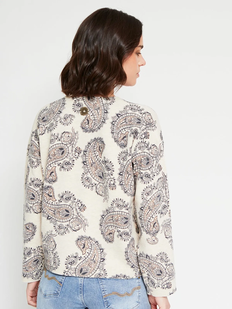 SWEATER MUJER TATIENNE CUELLO REDONDO ESTAMPADO - 3