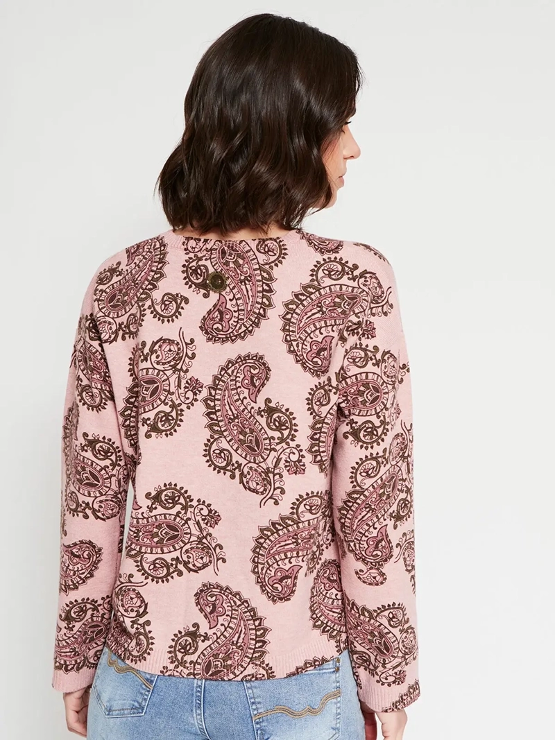 SWEATER MUJER TATIENNE CUELLO REDONDO ESTAMPADO - 3