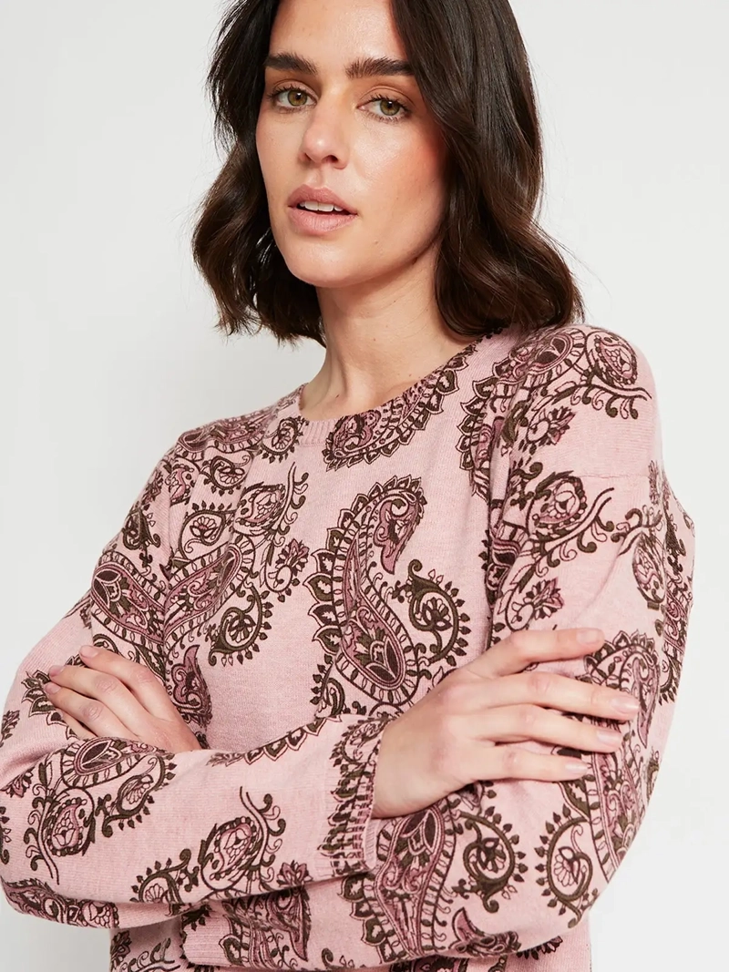 SWEATER MUJER TATIENNE CUELLO REDONDO ESTAMPADO - 4
