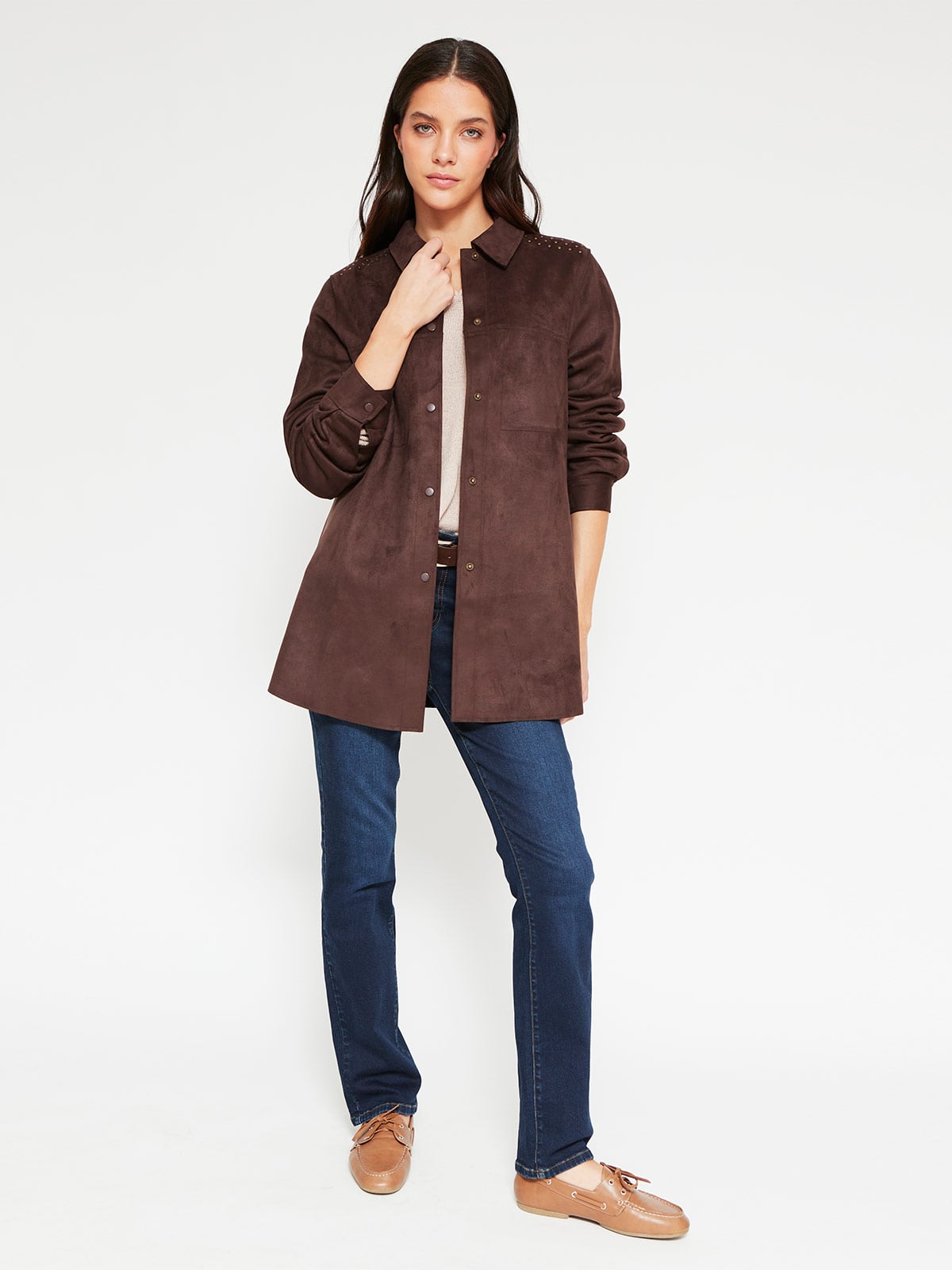 CHAQUETA MUJER AZIZ CORTA SUEDE - 4