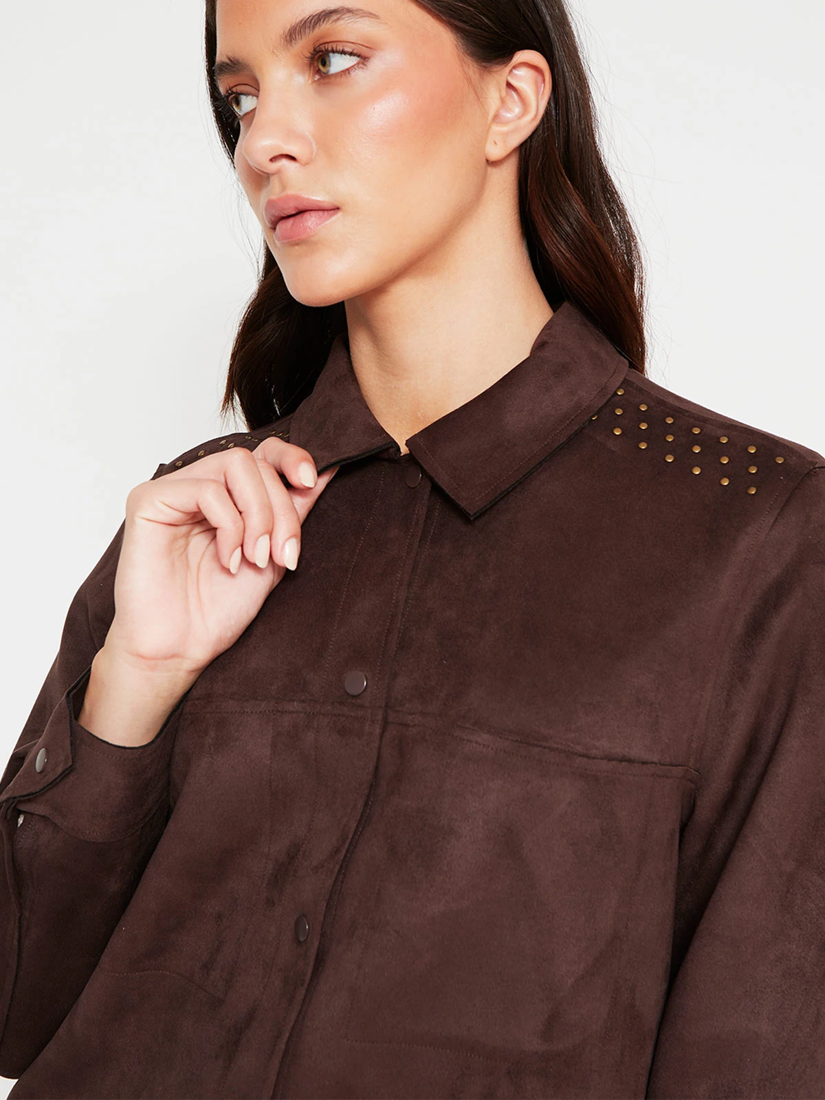 CHAQUETA MUJER AZIZ CORTA SUEDE - 3