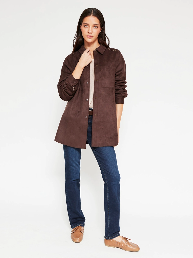 CHAQUETA MUJER AZIZ CORTA SUEDE - 4