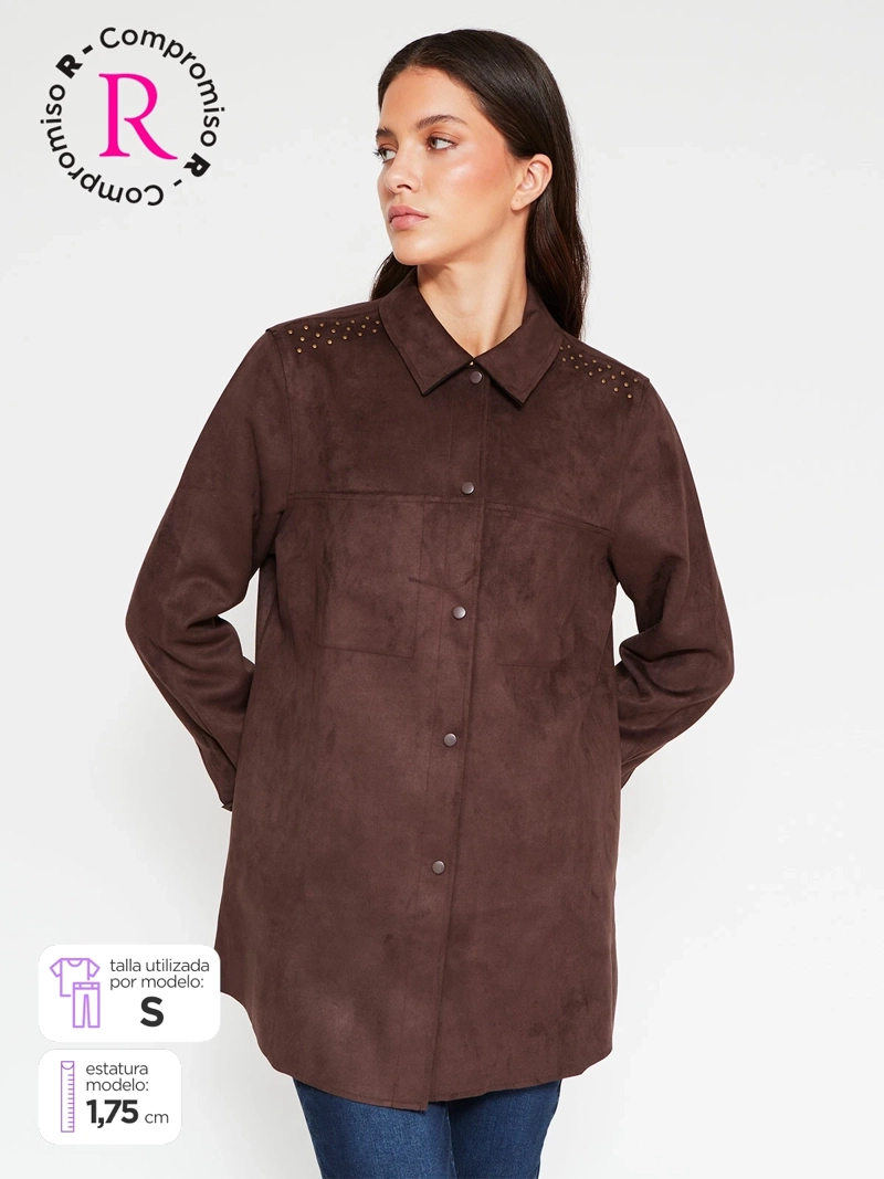 CHAQUETA MUJER AZIZ CORTA SUEDE - 1