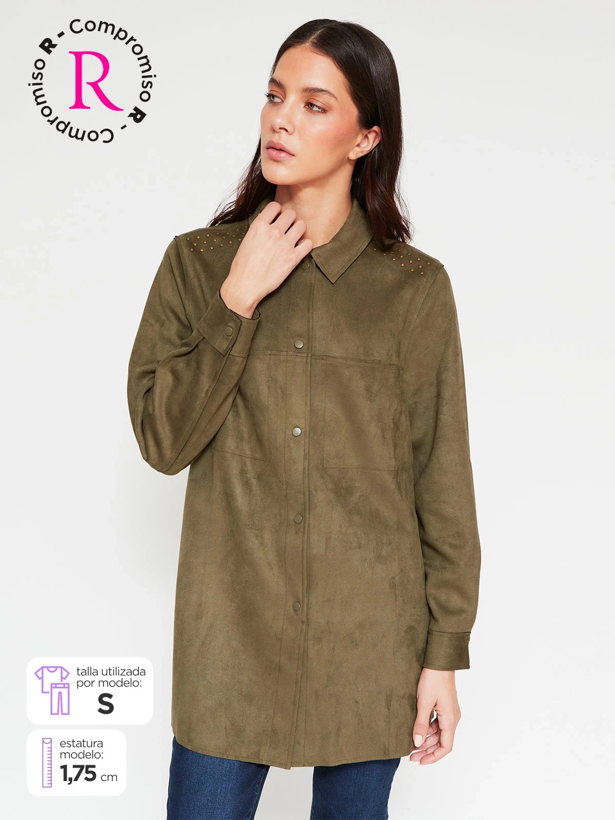 CHAQUETA MUJER AZIZ CORTA SUEDE - 1