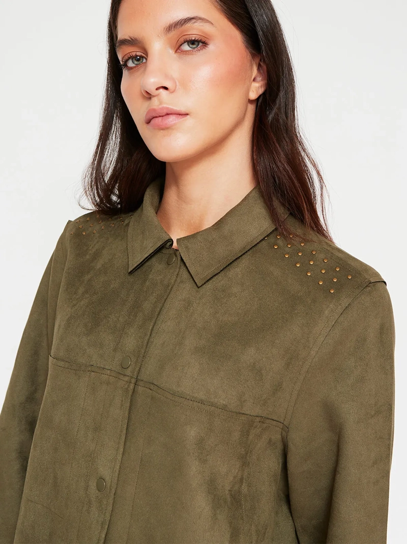 CHAQUETA MUJER AZIZ CORTA SUEDE - 3