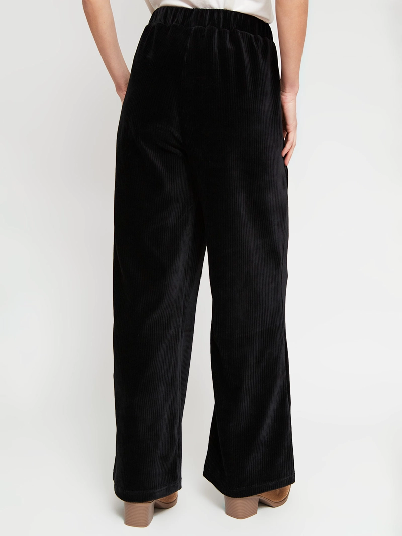 PANTALÓN MUJER AZIZ ALGODÓN TIPO COTELÉ ANCHO FLUIDO - 3