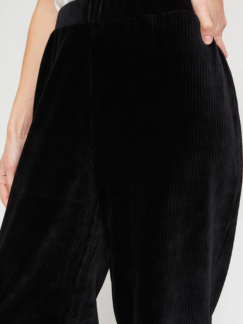 PANTALÓN MUJER AZIZ ALGODÓN TIPO COTELÉ ANCHO FLUIDO - 4