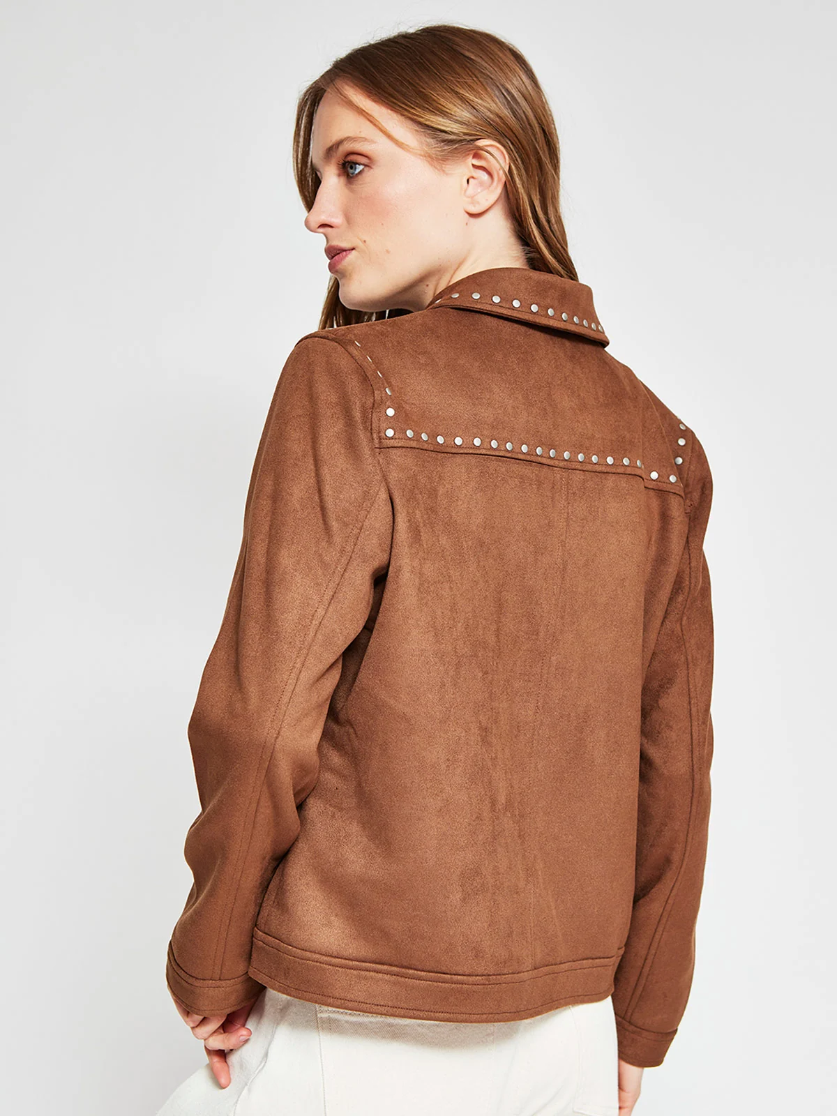CHAQUETA MUJER AZIZ CORTA TACHAS - 3