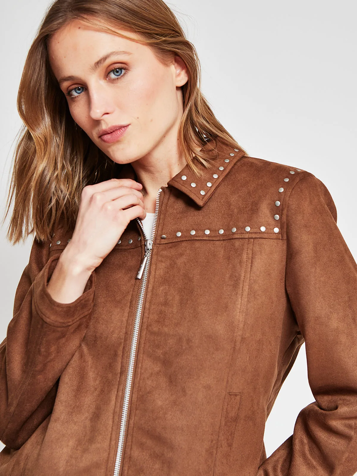 CHAQUETA MUJER AZIZ CORTA TACHAS - 4