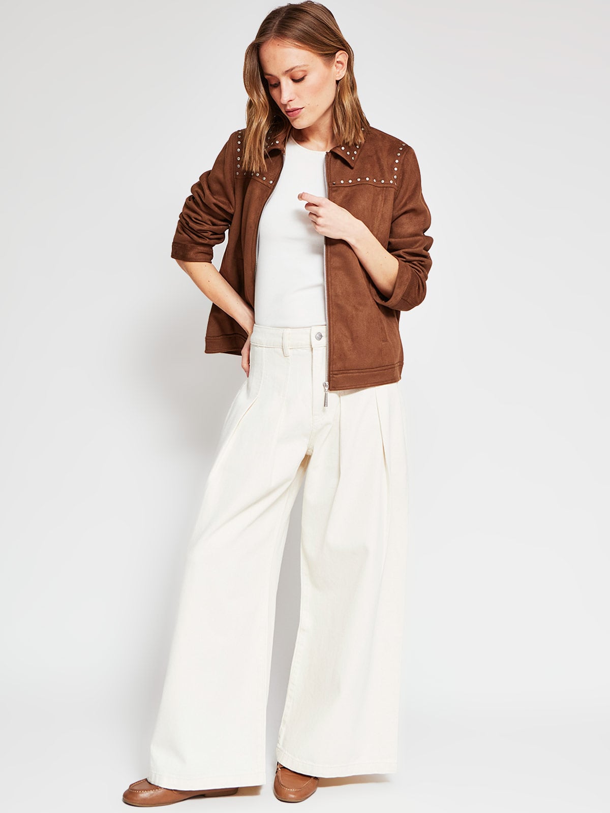 CHAQUETA MUJER AZIZ CORTA TACHAS - 5