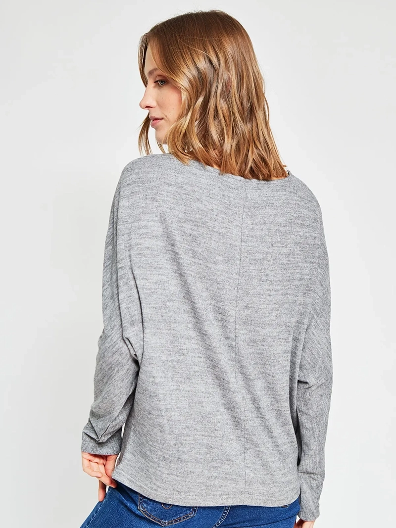 POLERA MUJER AZIZ MANGA LARGA TACHAS - 2