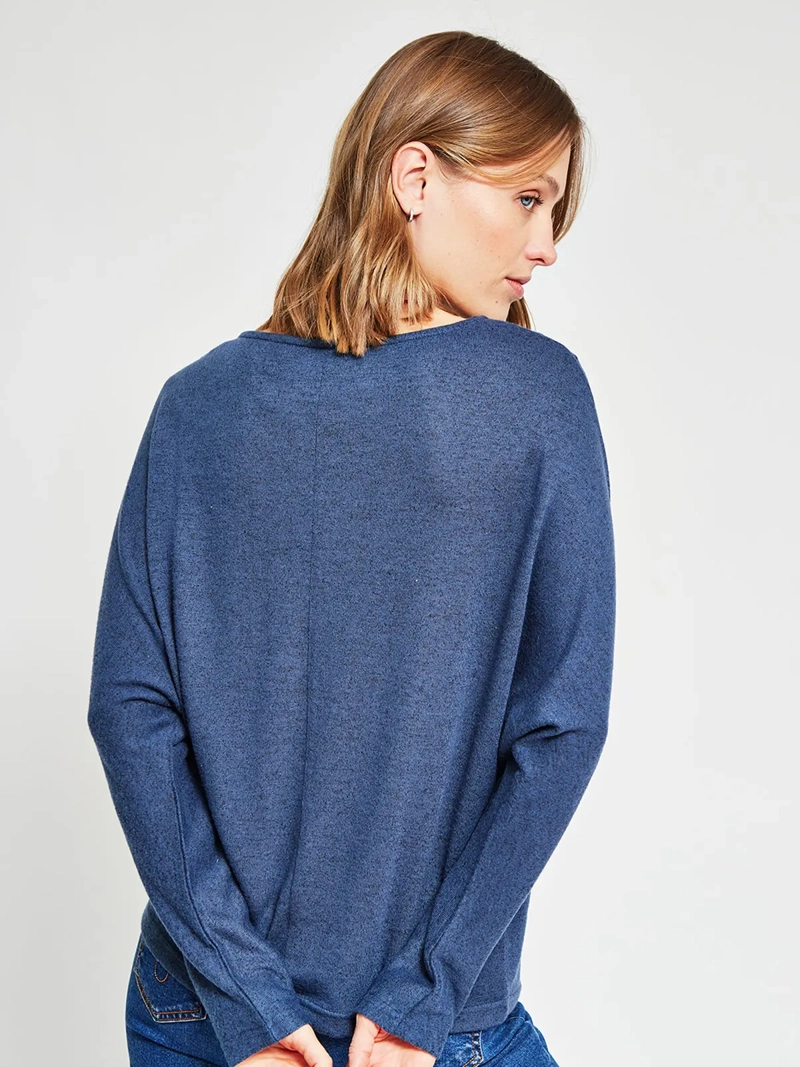 POLERA MUJER AZIZ MANGA LARGA TACHAS - 3