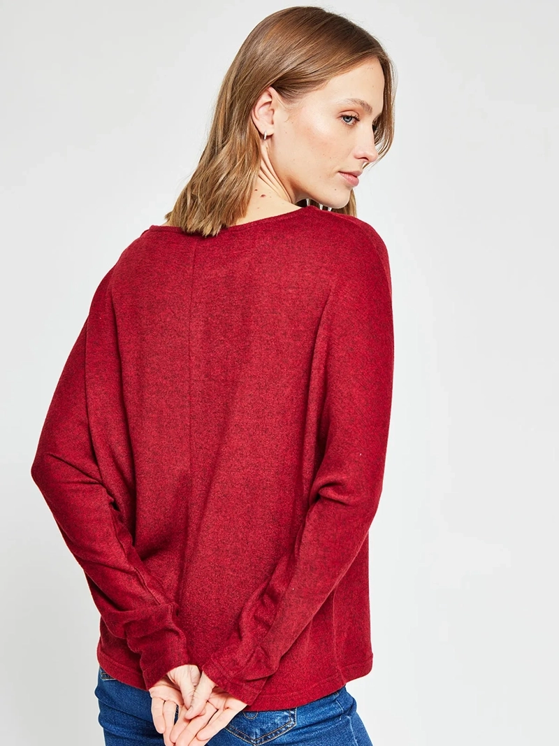 POLERA MUJER AZIZ MANGA LARGA TACHAS - 3