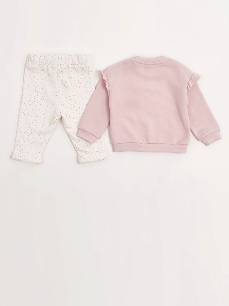 CONJUNTO POLERÓN + PANTALÓN DE BUZO NIÑA BABY HARVEST ALGODÓN  - 2