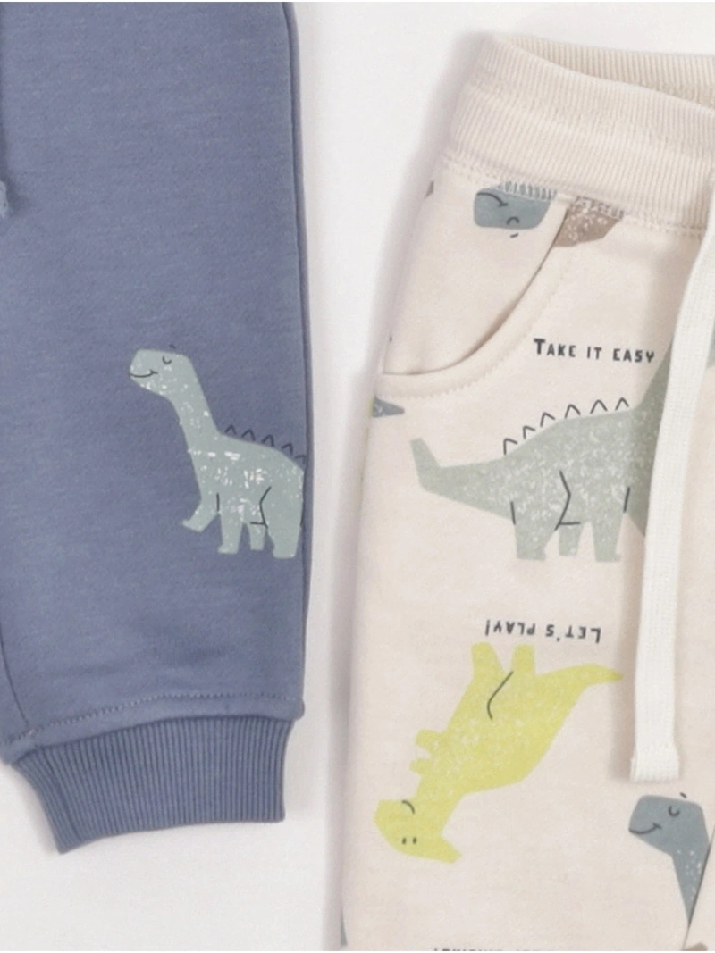 PACK X2 PANTALÓN DE BUZO NIÑO BABY HARVEST LISO Y ESTAMPADO - 3