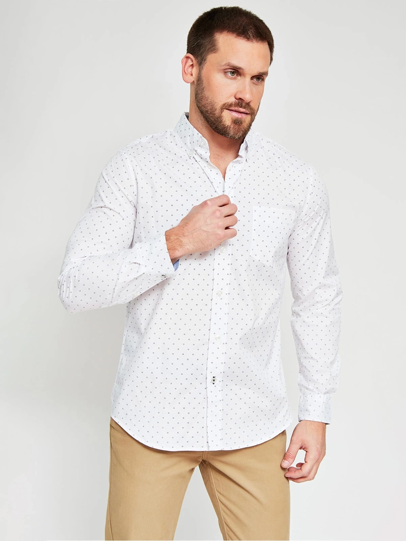 CAMISA HOMBRE KENNETH STEVENS ALGODÓN MANGA LARGA POPLIN - 1