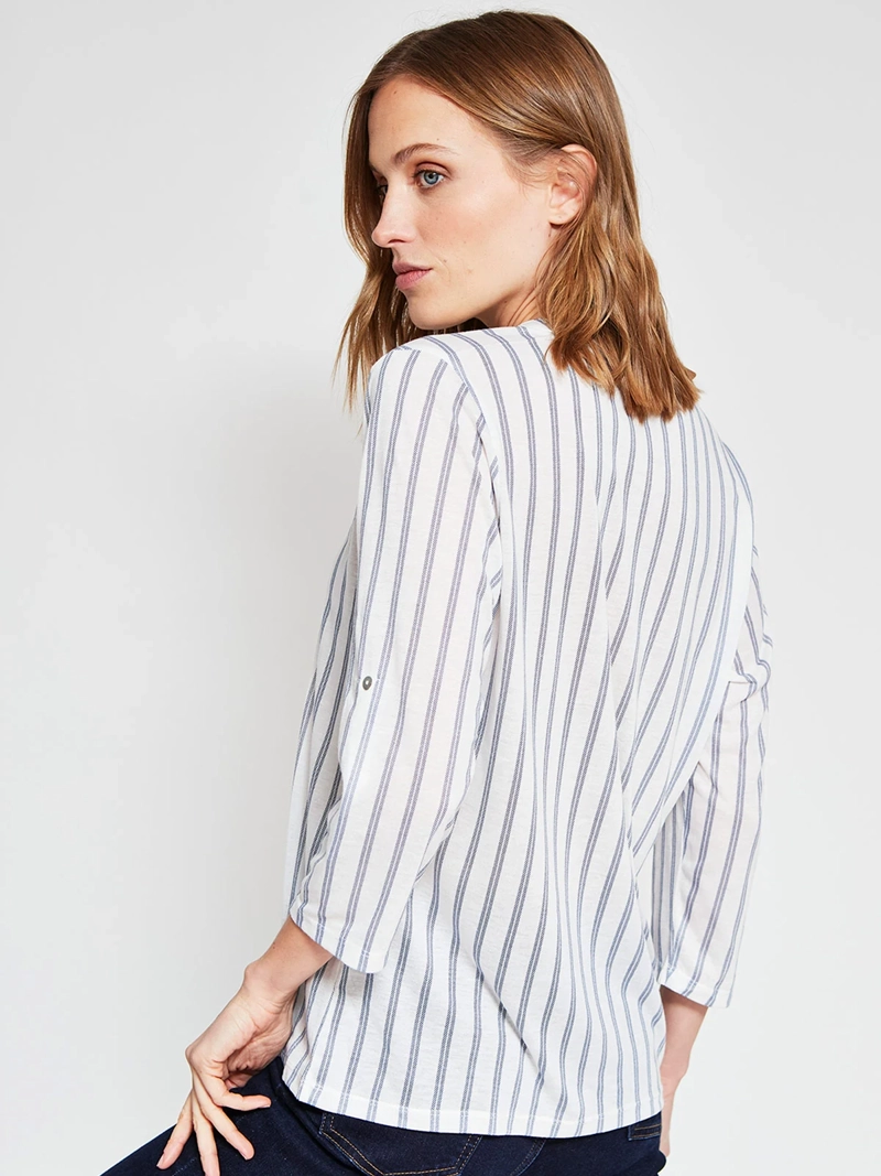 POLERA MUJER AZIZ MANGA 3/4 ESTAMPADA - 2