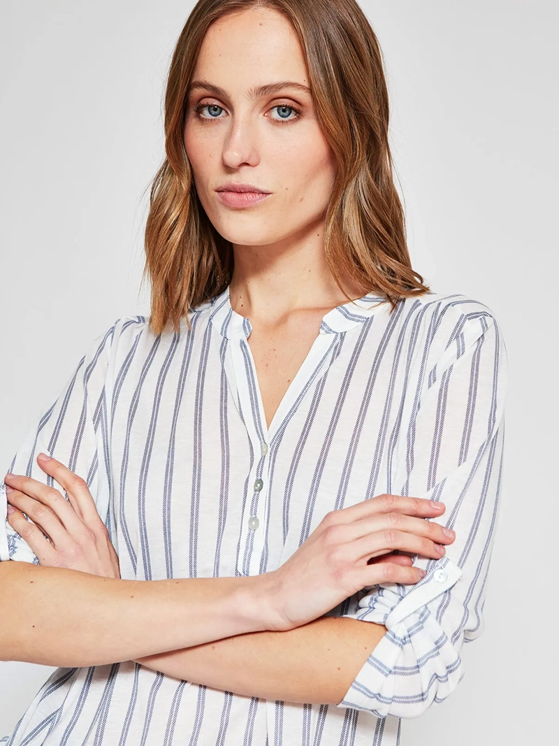 POLERA MUJER AZIZ MANGA 3/4 ESTAMPADA - 3