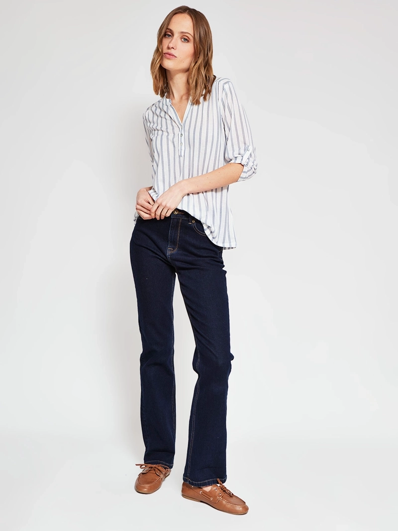 POLERA MUJER AZIZ MANGA 3/4 ESTAMPADA - 4