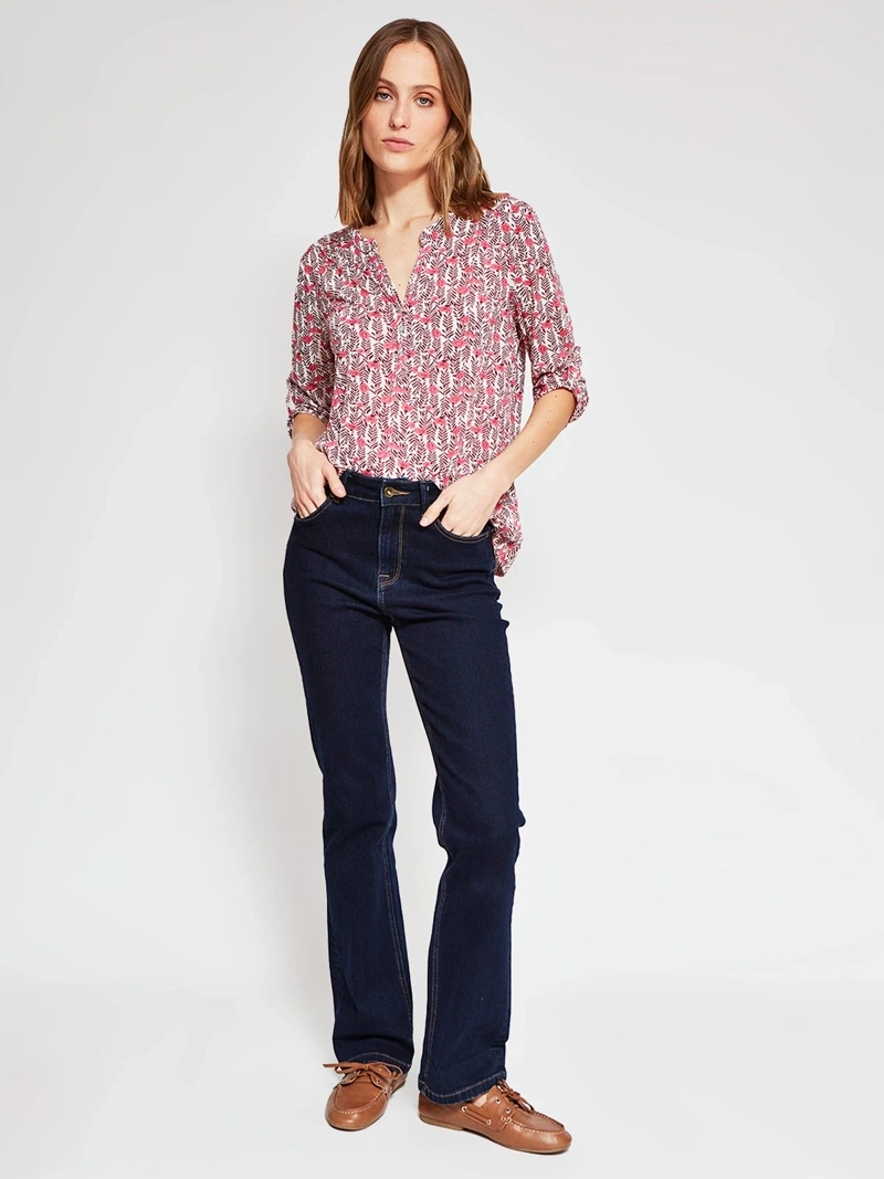 POLERA MUJER AZIZ MANGA 3/4 ESTAMPADA - 4