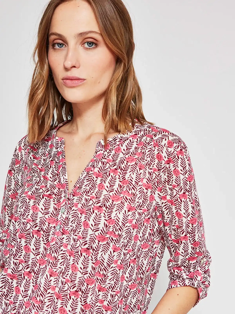 POLERA MUJER AZIZ MANGA 3/4 ESTAMPADA - 3