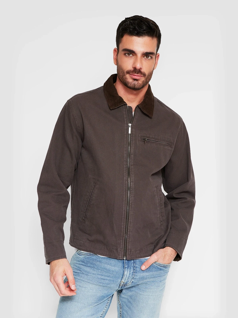 CHAQUETA HOMBRE BARBADOS ALGODÓN TRUCKER - 1