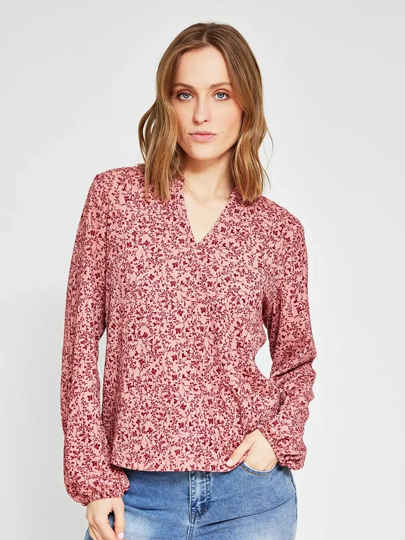 POLERA MUJER AZIZ MANGA LARGA ESTAMPADA - 2