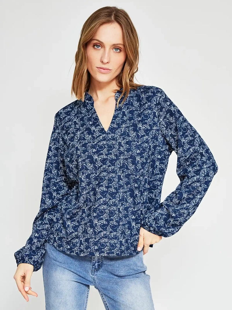 POLERA MUJER AZIZ MANGA LARGA ESTAMPADA - 2