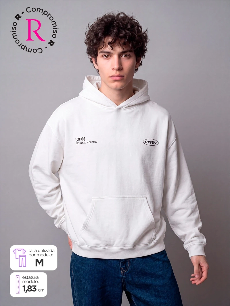 POLERÓN HOMBRE INDEX ALGODÓN LAVADO OVERSIZE - 1