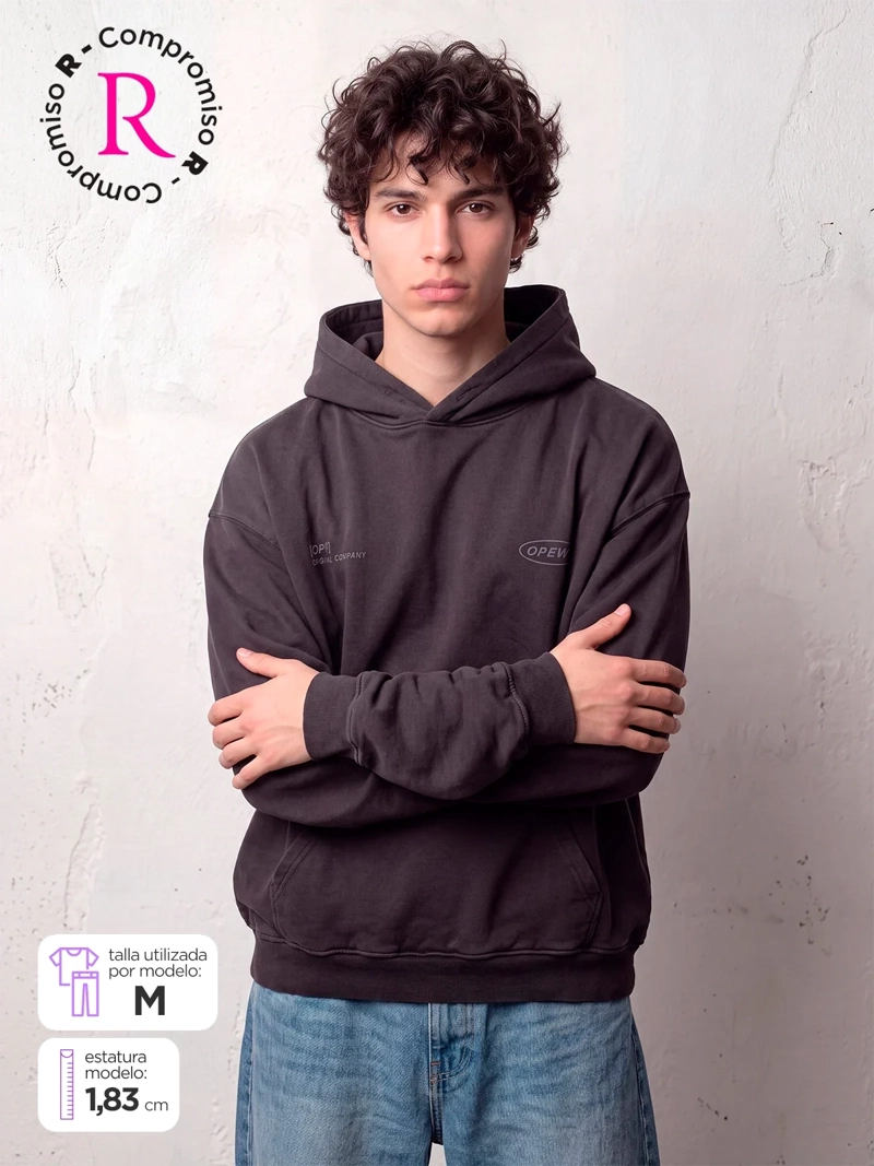 POLERÓN HOMBRE INDEX ALGODÓN LAVADO OVERSIZE - 1
