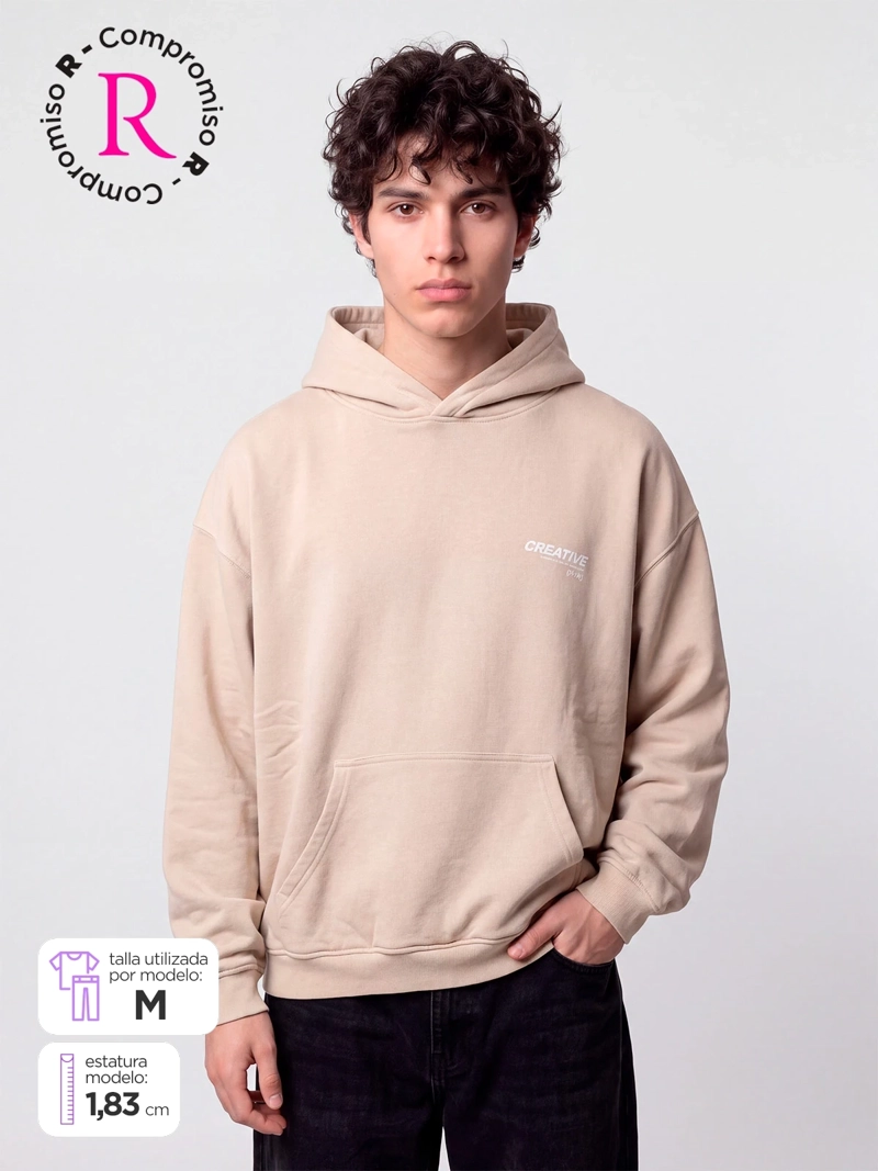 POLERÓN HOMBRE INDEX ALGODÓN LAVADO OVERSIZE - 1