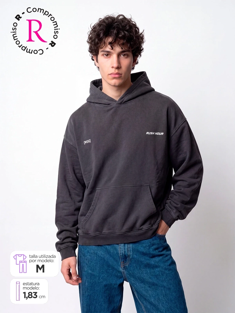 POLERÓN HOMBRE INDEX ALGODÓN LAVADO OVERSIZE - 1
