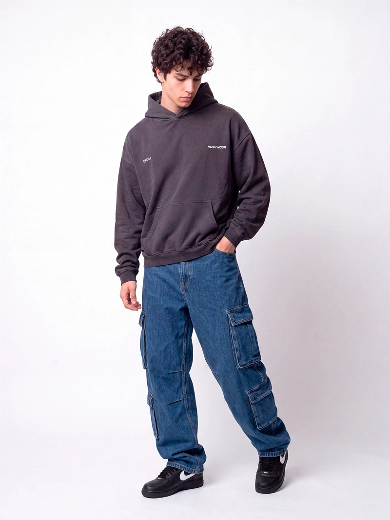 POLERÓN HOMBRE INDEX ALGODÓN LAVADO OVERSIZE - 3