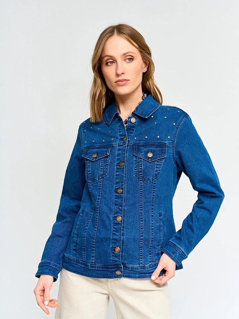 CHAQUETA MUJER AZIZ ALGODÓN CORTA DENIM - 2